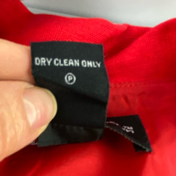 Mercer & Madison red linen blend wrap sleeveless top wms sz 4 - Picture 6 of 12